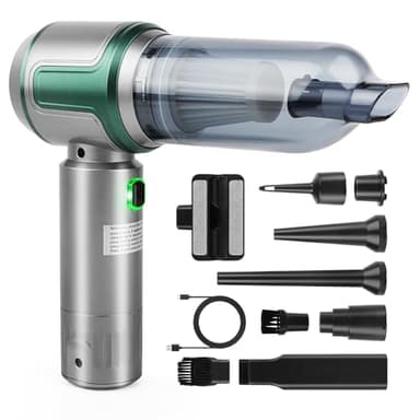 16000Pa Aspirabriciole Senza Fili,3 Velocità Aspirapolvere Auto Portatile con Motore Brushless,Mini Aspirapolvere Portatile Senza Fili per Auto Casa Ufficio Peli di Domestici