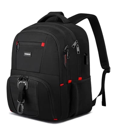 YIORMIOR Zaino Uomo, Zaino Scuola Superiore Media Università, Zaini per PC Portatili Uomo da 15.6 Pollici Con Porta Usb