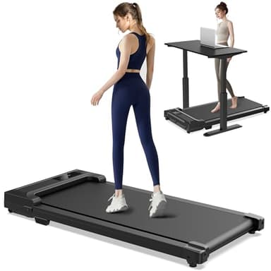 Kerolina Tapis Roulant Salvaspazio Elettrico - Tapirulan da Casa Walking Pad Treadmill for Home Use Magnetico Mini Piccolo Elettrica Walk Scrivania Tappeto Motore Salva Spazio 6KM/H