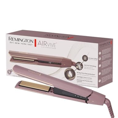 Remington Piastra Capelli AIRvive con Tecnologia Ionica, Rivestimento in Ceramica con Micro-Conditioner, Piastre Sottili, Display LCD, Temperatura 150-230°C, S8930
