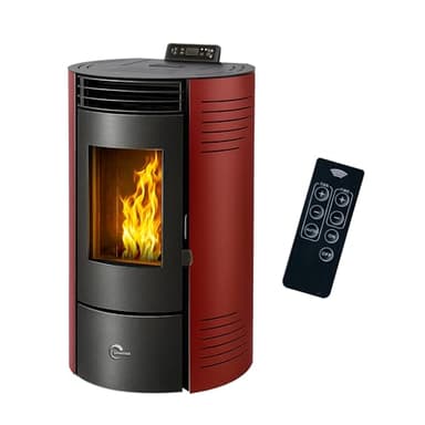 Stufa a pellet impermeabile Azora 11,6 kW Bordeaux Sannover