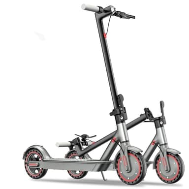 Motore Ad Alta Potenza 500w Scooter Elettrico,Pneumatici Solidi 21,6Cm,Fino A 25 Km/H,Gamma 35KM,Sistema di Frenata E Assorbimento Degli Urti,Escooter Pieghevole Adulto,Carico Massimo 120 Kg (Rosso)