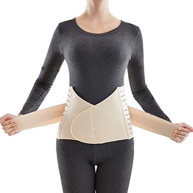 Fascia Lombare Supporto Schiena, Bustino Ortopedico Alleviare L'ernia Del Disco Dalla Sciatica,Cintura Lombare che Svolgono Lavori Pesanti, Beige