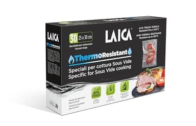Laica TR1000 Sacchetti Sottovuoto per Cottura Sous Vide e Conservazione Alimenti, Plastica