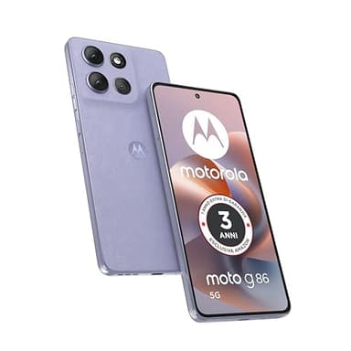 Motorola moto g86 con 3 anni di garanzia (8/256GB, Fotocamera 50MP + flicker cam, Display 6.67" pOLED 120Hz, batteria 5100mAh, MediaTek Dimensity 7300, Android 15), Cosmic Sky