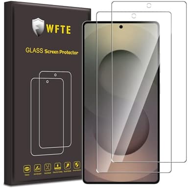 WFTE [2-Pezzi Vetro Temperato per Samsung Galaxy S25 Ultra 5G Pellicola Protettiva [Durezza 9H][ Anti graffio][Anti-Impronte][Senza Bolle] Pellicola Protettiva per Samsung Galaxy S25 Ultra