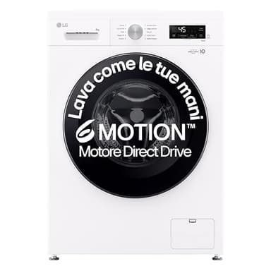 LG F4NX1008NWK Lavatrice 8 kg a Carica Frontale Serie X1, Classe A, 1400 giri, Wi-Fi, 6 Motion Direct Drive, Lavaggio a Vapore Allergy Care, Libera installazione, Essence White