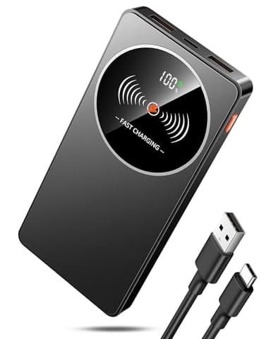 Power Bank 10000mAh, 22.5W Powerbank Ricarica Rapida, 3A Leggero Caricatore Portatile per iPhone 16 15 14 13 12 11 Samsung Xiaomi Android iOS, USB C Input & Output Pawer.Bank Portatile