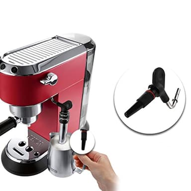 Verdant Touch Ugello per schiuma di latte, ugello vapore in acciaio inox per macchina da caffè con anello in silicone, adatto a Delonghi Dedica EC680/685, pezzo di ricambio per macchina da caffè