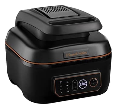 Russell Hobbs Friggitrice ad Aria XL 5,5 l Multifunzione - Friggitrice & Grill & Multicooker: 7 Funzioni Cottura - Max 260°; Lavabile in lavastoviglie, Calore Superiore e inferiore, Air Fryer 26520-56