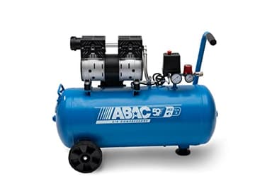 ABAC Compressore d'Aria Silenzioso EASE-AIR 50, Compressore Aria Oil-Free, Pressione Massima 8 Bar, Potenza 1 Hp, Serbatoio 50 Litri, Rumorosità 59 dB