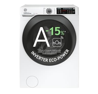 Hoover HW 28AMC71-S, H-WASH 500 Lavatrice 8 Kg, 1200 Giri, Wi-Fi + BLE, Libera Installazione, Connettività hOn, Motore Inverter, AxLxP (85x60x53 cm), Bianco,Classe di efficienza energetica A-15%