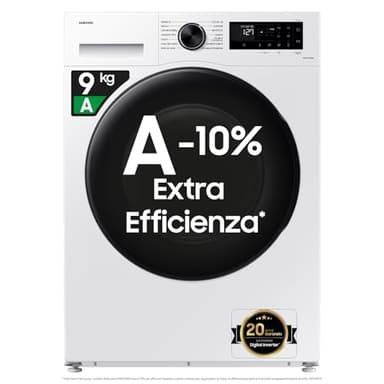 Lavatrice Samsung WW90CGC04DAEET Crystal Clean 9 Kg 1400 Giri Ecolavaggio Digital Inverter Vapore Igienizzante Wifi Classe A (ricondizionato)