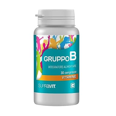 Supravit Gruppo B, integratore alimentare a base di vitamine del gruppo B. 30 compresse. Integratore per energia, supporta il metabolismo energetico. Vitamine B. Difese immunitarie. Gluten free