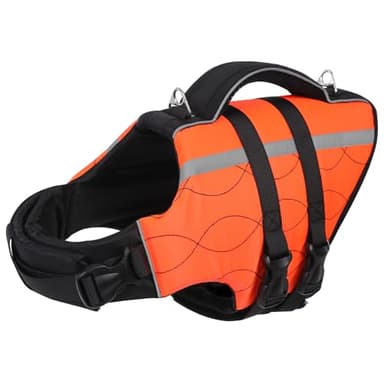KONVINIT Salvagente Cane Giubbotto di Salvataggio Cane con Design Esclusivo – Galleggiabilità Superiore, Costruzione Robusta con Maniglia, per Sport e Emergenze