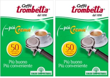 Caffè Trombetta In Cialda ESE, Più Crema - una confezione da 100 Cialde