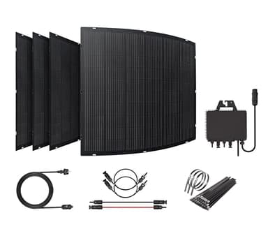 Engel PS0800F Kit Pannelli Solari Flessibili 800W Plug and Play Installazione Senza Attrezzi Impermeabile IP67 Controllo da App Ideale per Balcone o Camper