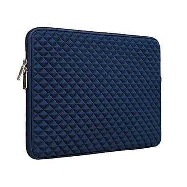 RAINYEAR 15.6 pollici Laptop Sleeve Custodia antiurto imbottita fodera soffice protettiva Custodia da trasporto compatibile con notebook da 15,6 pollici Computer Ultrabook Chromebook(Blu Navy)