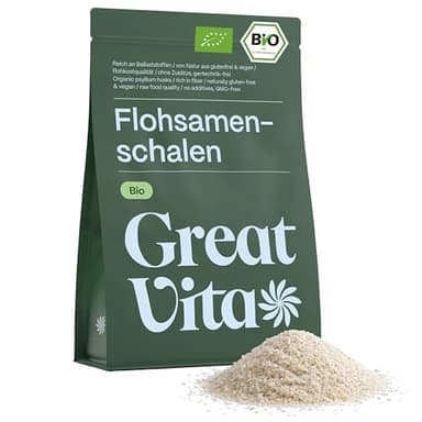 Mea Vita Buccia di Psillio Biologica, Indiana, in polvere, Confezione da 500g