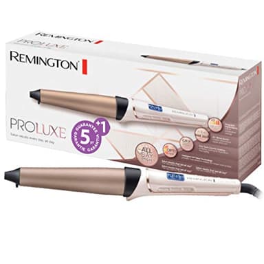 Remington CI91X1 - Ferro arricciacapelli, Tecnologia OptiHeat Smart, Calore costante mirato, Schermo LCD, 150-230 °C, Custodia, Bronzo, Ferro conico con diametro di 25-38mm