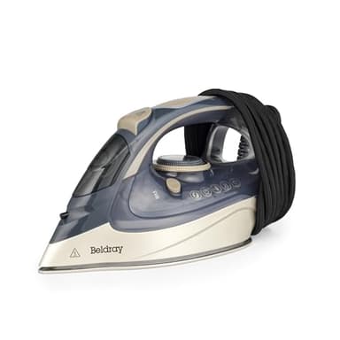 Beldray BEL01621 Titanium Powerlite Steam Iron – Ceramic Soleplate, Auto Shut-Off, 200g/min Steam Shot, 320ml Water Tank, 3m Power Cord, Preheat & Ready Indicator Lights, Variable Temperature Control