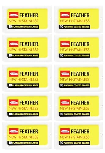 Feather - 100 lamette da Barba a Doppio Filo