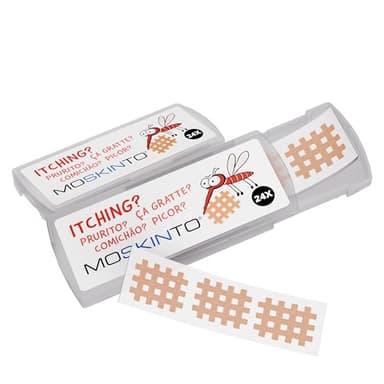 Moskinto | 24 Cerotti Antizanzare Beige | Dopo Puntura Zanzare | Alternativa a Sticker Termici | Impermeabili e Anallergici | Riducono Prurito e Gonfiore | Ideali per Bambini e Adulti | Box Famiglia