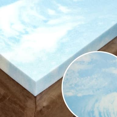 Materassi Russo - Topper Correttore In Memory foam da 5 Cm - Coprimaterasso (80x190)