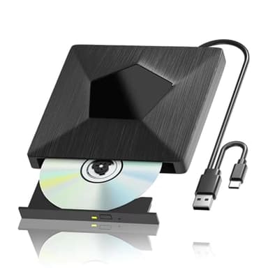 Xnuiasqe unità Esterna per Lettore di BD/CD/Dvd, Masterizzatore Bluray 3D Portatile Ottico per PC e Laptop.