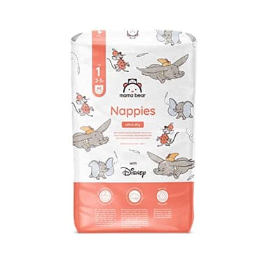 Marchio Amazon - Mama Bear Disney Pannolini ultra-asciutti, Taglia 1 (2-5 kg), Bianco, 48 Unità
