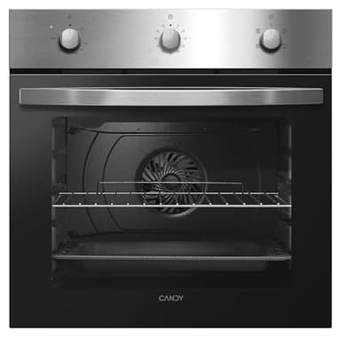 Candy Idea Forno Elettrico da Incasso Ventilato, 65 Litri, Classe A, 5 Modalità di Cottura, Rivestimento Anti-Impronte, 59,5 x 59,5 x 58,8 cm, Inox e Nero - FIDC X502