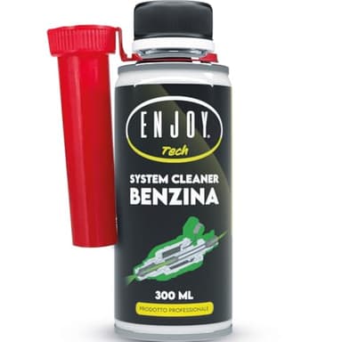 ENJOY TECH System Cleaner Benzina 300 ml | Additivo per Motori Benzina | Pulisce Iniettori, Riduce Consumi e Fumosità e Migliora Avviamento e Prestazioni | Made in Italy