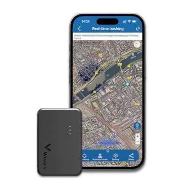 Winnes 4G Mini GPS Tracker Micro Spia Localizzatore GPS1500mAh con Magnete Antifurto Allarme Globale Tracking in Tempo Reale Abbonamento all'APP di GPS Locator per Auto,Veicoli,Bambini o Anziani