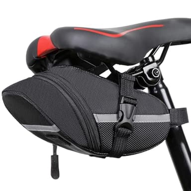 Borsa da sella per bici, Borsa da sella per bici da strada - Borsa riflettente per mountain bike | Borsa portaoggetti per mountain bike in tessuto Oxford impermeabile ad alta capacità per bici da stra