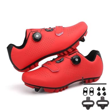 Mateju Scarpe MTB Uomo Donna, Scarpe Ciclismo Strada con Blocco Pedale Scarpe Ciclismo Unisex Adulti Traspiranti Scarpe da Equitazione Adatto per Uso Interno ed Esterno