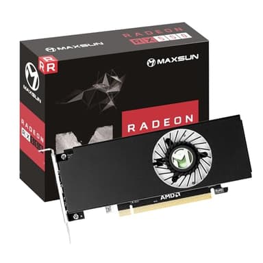 maxsun Scheda Video AMD Radeon RX 550 Basso Profilo 4GB GDDR5 sff Computer PC Gaming Video Scheda grafica GPU 128-Bit DirectX 12 PCI Express X16 3.0, HDMI, DisplayPort