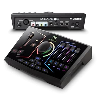 M-GAME RGB Dual – Interfaccia mixer audio USB per streaming e gaming con ingresso mic XLR, ingresso ottico, FX voce, sampler, luci RGB e software