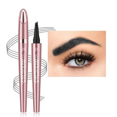Anifer (04 Nero) matita per sopracciglia microblading, disegno dei capelli, punta a forchetta
