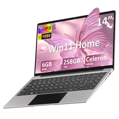 PC Portatile 14" Win 11 Notebook 256 GB ROM Supporta l'espansione SSD 1TB 8GB RAM 2.4G+5G WiFi 1080 FHD BT4.2 USB HDMI con mouse senza fili & adesivi per tastiera Italiana-Silver-FXJ