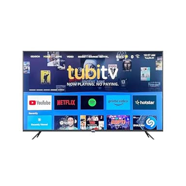 SMART TV 32" Pollici HD Full Screen, Android 14, Netflix, Prime Video, Youtube, Google Play - Bluetooth, Usb Support, 3D, Dolby Digital - Telecomando e Staffe, Senza Cornice Effetto Cinema