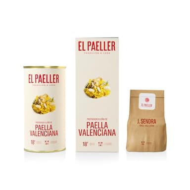 EL PAELLER - Paella Kit | Preparato per Paella Valenciana | Cotto Artigianalmente a Legna | Ingredienti 100% Naturali | Per 2-3 Persone | Facile da Preparare in soli 18 Minuti | Senza Glutine
