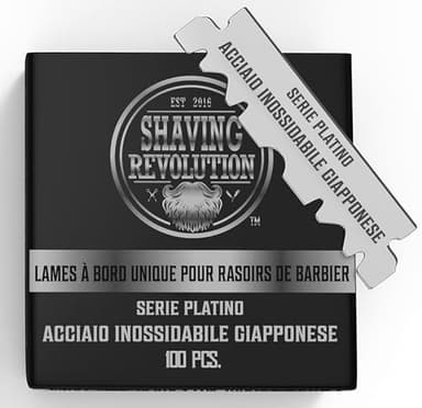 Shaving Revolution Lametta Barba Professionale x100 - Lame Rasoio A Mano Libera In Acciaio Inossidabile