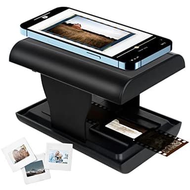 Scanner Diapositive e Negativi, Scanner Portatile Pieghevole per Pellicole da 35mm, Converti Negativi e Diapositive in Foto con Smartphone, con Illuminazione a LED