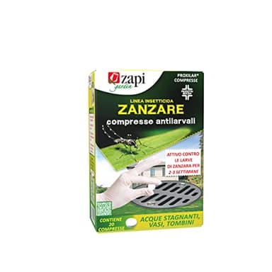 Zapi Garden | Compresse Antilarvali - Insetticida Larvicida Antizanzare, Esterno, 20pzX2g