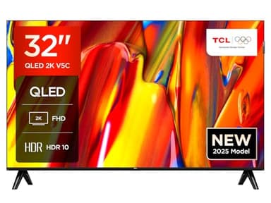 TCL 32V5C TV LED Direct QLED FHD Smart da 32" con Android TV e HDR - Compatibile con Google Cast e Google Home, design sottile, 2025