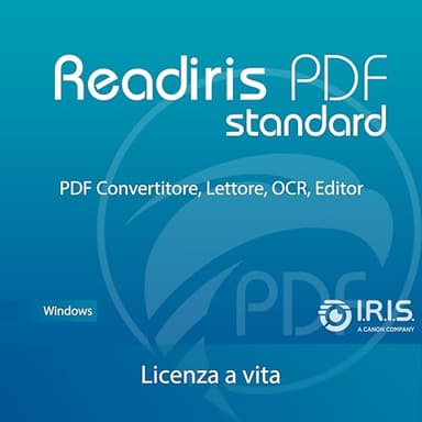 Readiris PDF Standard : 1 Licenza a Vita- PDF Editor Professionale – Modifica, Proteggi, Annota, Converti, Compila e Firma PDF - 1 Windows PC / 1 Utente