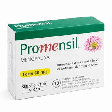 NAMED Promensil Forte Integratori Menopausa Naturali | Isoflavoni da Trifoglio Rosso per Benessere in Menopausa e Premenopausa | Supporto per Vampate, Umore e Sonno | Integratore Donna | 30 Compresse