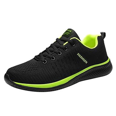 Sneakers da uomo per attività all'aperto, scarpe da corsa, comode in rete, leggere, traspiranti, da jogging, da corsa, per il tempo libero, da trekking, verde, 44 EU