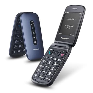 Panasonic KX-TU550EXC 4G, Cellulare per anziani, Fotocamera da 1.2MP, Telefono per Anziani con Schermo Grande da 2.8", 300 Ore di Standby, Blu