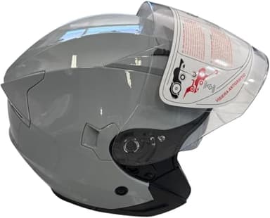 TOP DRIVE Casco Jet Moto Scooter Omologato ECE 22 Città DOPPIA VISIERA Antigraffio TG M